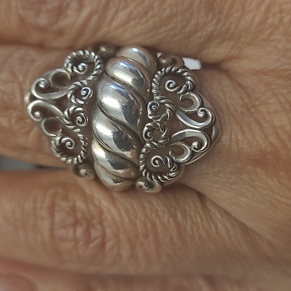 CAROLYN POLLACK STERLING .925 RING SET SIZE  7 -3/4 - Picture 1 of 7